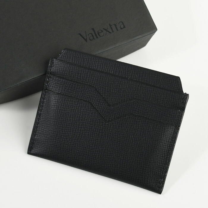 Valextra ヴァレクストラ 名刺入れ カードケース カーフスキン 黒 Valextra ヴァレクストラ カードケース Business card case