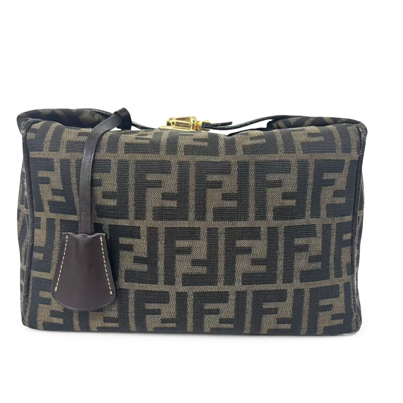 フェンディ FENDI ズッカ柄 ハンドバッグ バニティバッグ ハンドバッグ キャンバス ブラウン 26348 レディース 2291.26348.089