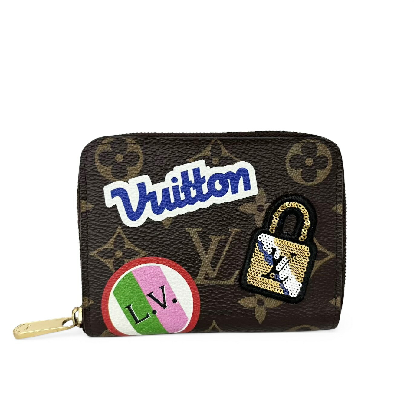 LOUIS VUIUON ルイヴィトン　 M63391 ジッピーコインパース　パッチーズ ステッカー コインケース モノグラムキャンバス ユニセックス