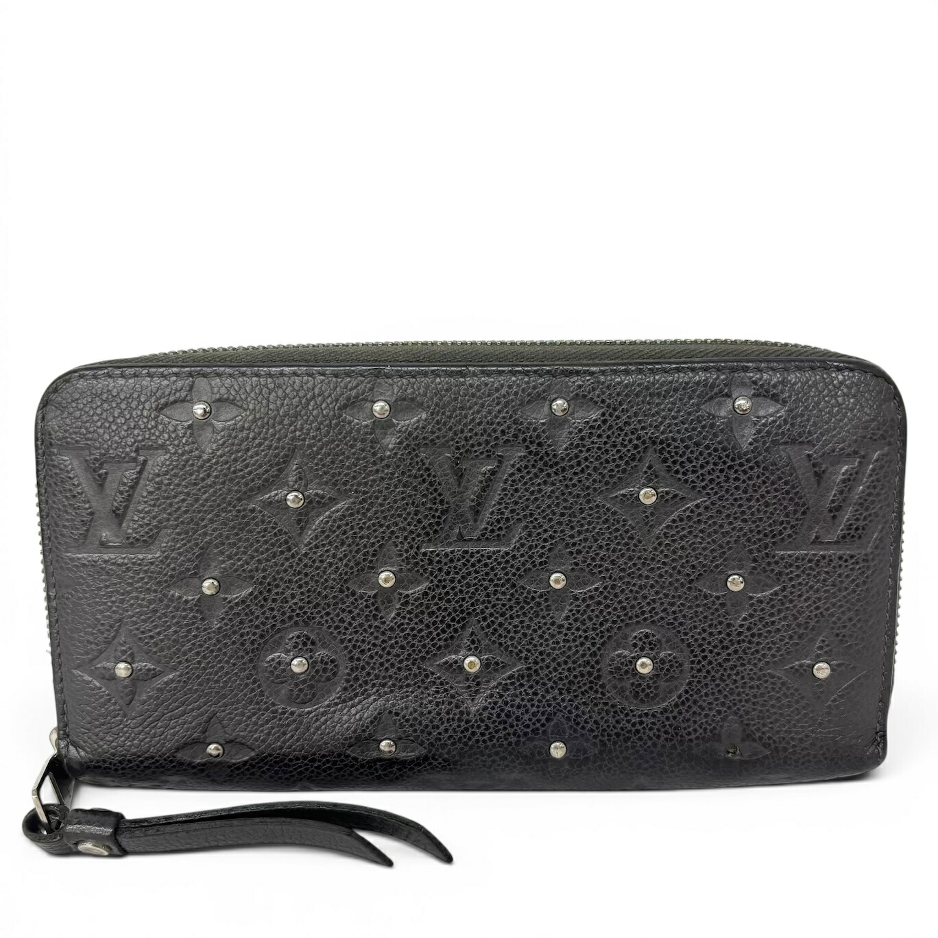 LOUIS VUITTON ルイヴィトン ルイヴィトン M61442 プラティーヌ スタッズ ジッピーウォレット モノグラムアンプラント 長紙入れ