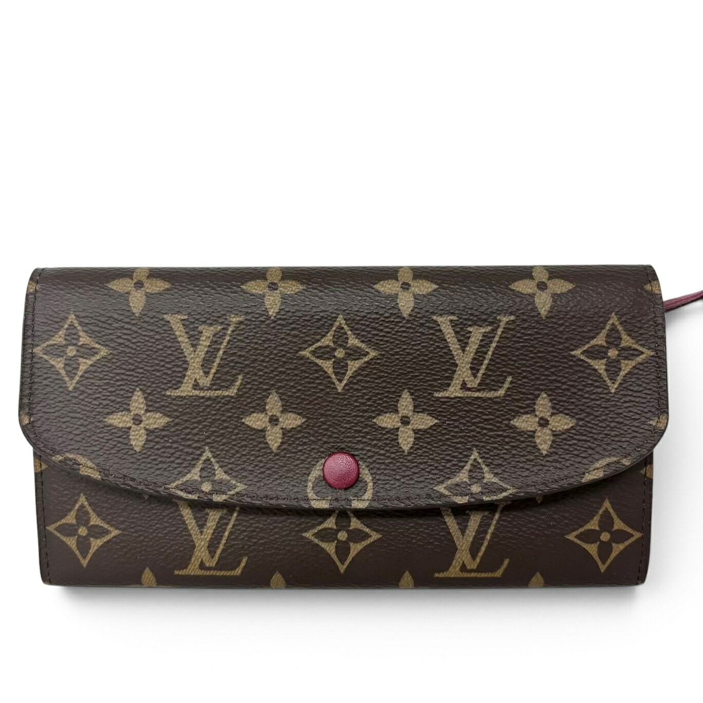 LOUIS VUITTON ルイ ヴィトン モノグラム ポルトフォイユ エミリー 2つ折 ジッパー長紙入れ フューシャ M60697