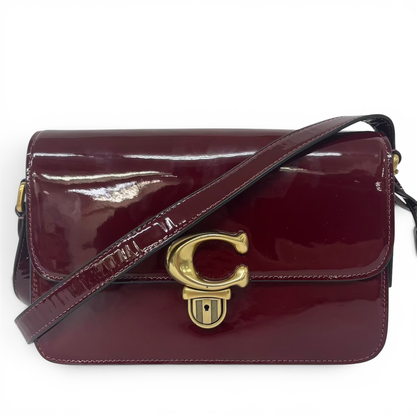 COACH コーチ職 ストゥディオ ショルダーバッグ エナメル 赤いこと CE723 レディース
