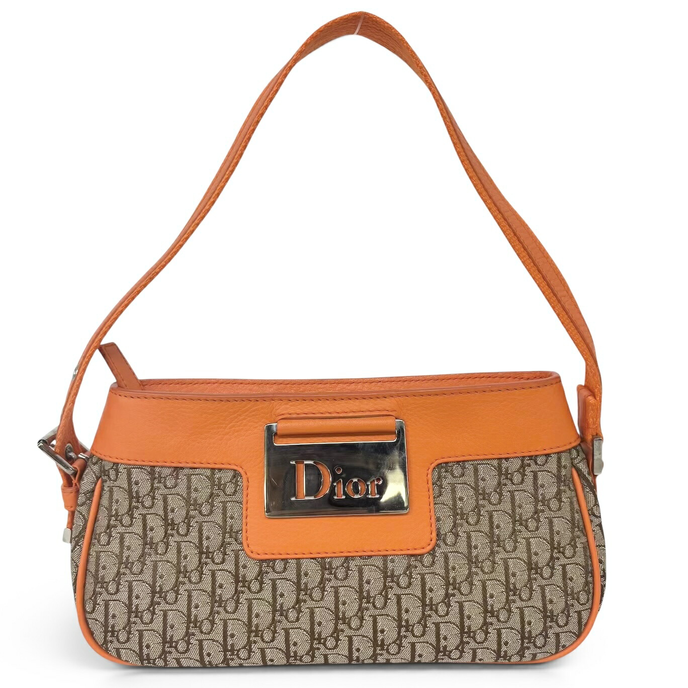 Christian Dior ディオール トロッター ストリートシック ハンドバック ベージュ オレンジ色 レディース