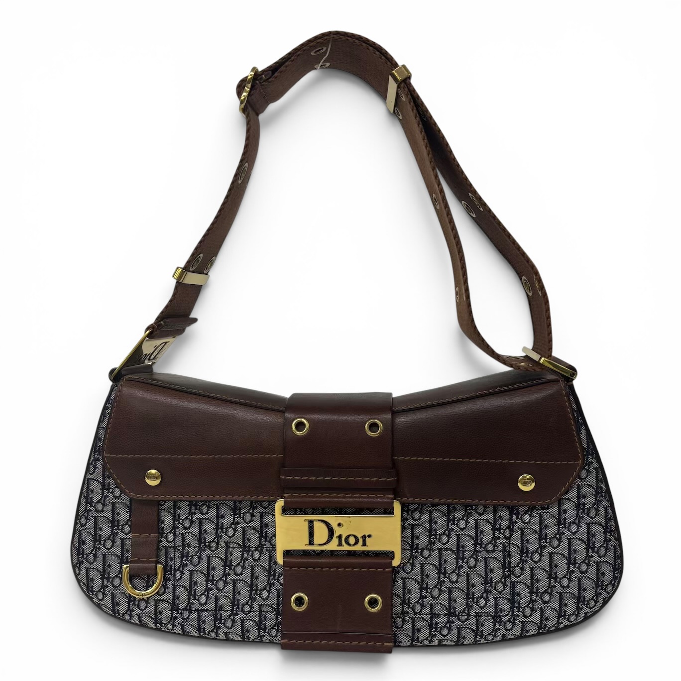 Christian Dior ディオール ストリートシック トロッター柄 一ショルダーバッグ 米国海軍 赤銅色 レディース