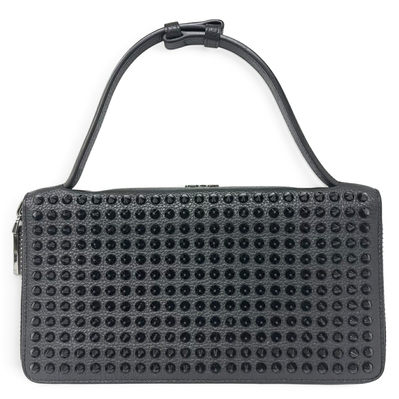 Christian Louboutin クリスチャンルブタン パネトーネ XL 長紙入れ クラッチペダル御徒面子 スタッズ 黒いこと 3175209 メンズ