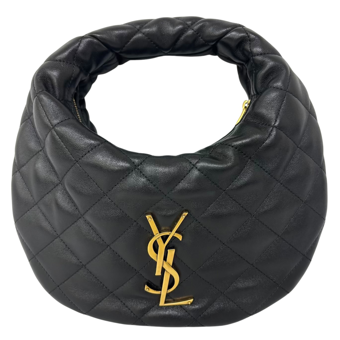 SAINT LAURENT サンローラン イカリーノ ハンドバッグ ナッパレザー ブラック ゴールド金具 レディース　ラムスキン｜Selectfew 店