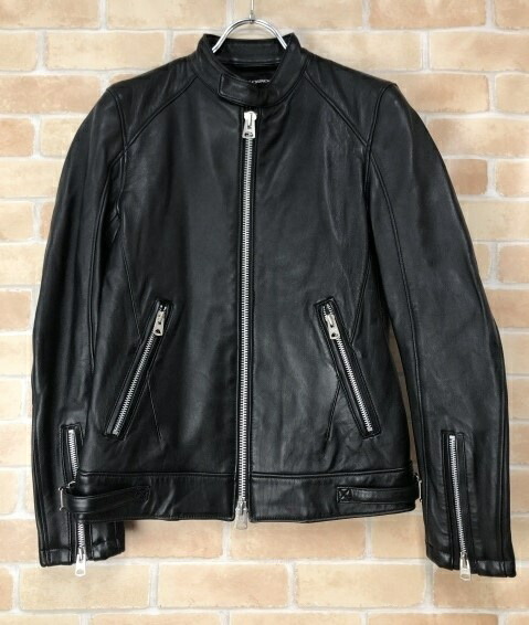 ジャックローズ　ラムスキン　シングルライダース　サイズ4 ブラック　XL 羊革 ジャックローズ ラムスキン シングルライダース サイズ4