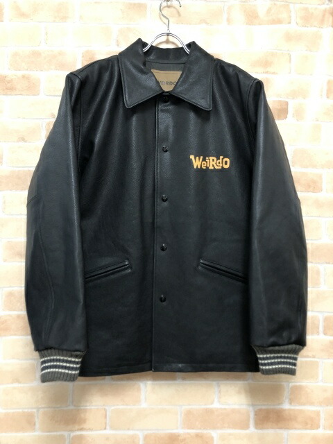 WEIRDO ブラックレザージャケット DSC06676_1.jpg?v=1736501155&