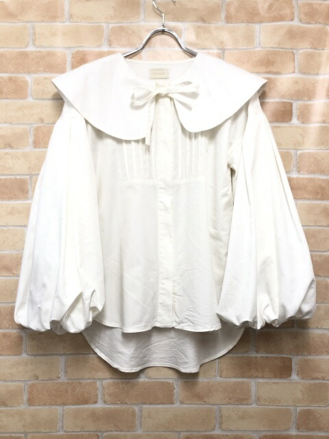 【中古】 bitnabi ビンナビ ビッグカラーブラウス 授乳服 ホワイト  111421144 楽天市場】【中古】 bitnabi ビンナビ ビッグカラーブラウス