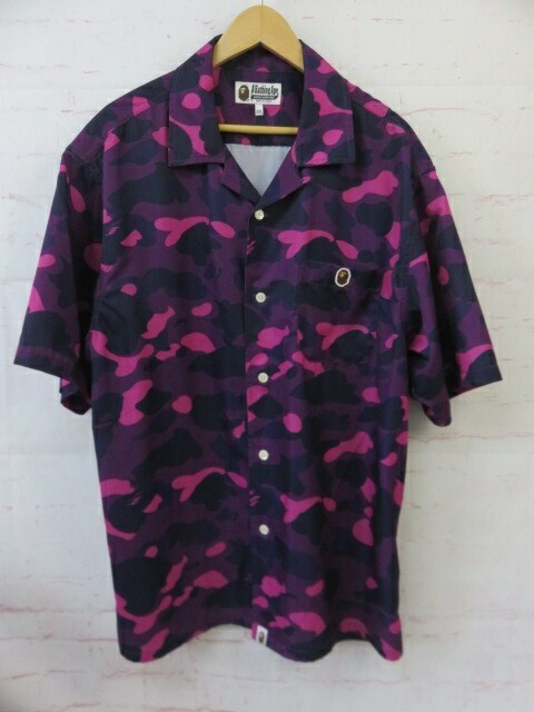 A BATHING APE アロハシャツ レディース正規品 A Bathing Ape パイナップル柄 アロハシャツ - メルカリ