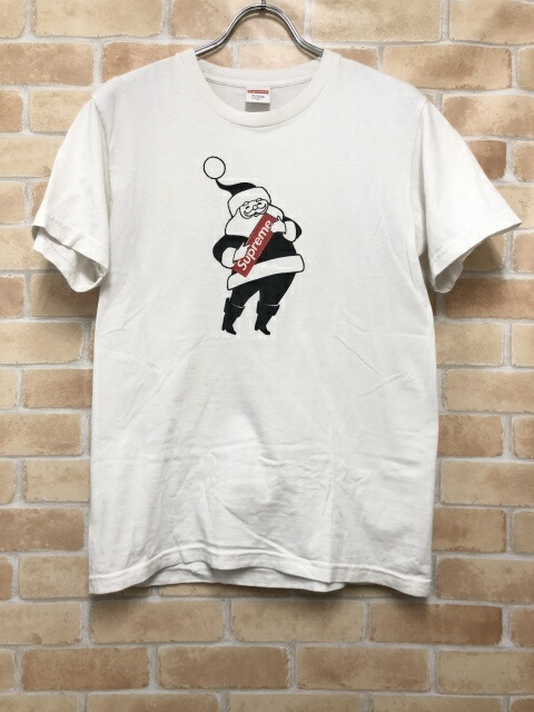 16aw supreme santa tee クリスマス tシャツ xl 白 SUPREME F/W 2016 Santa Claus T-Shirt Tee White Small