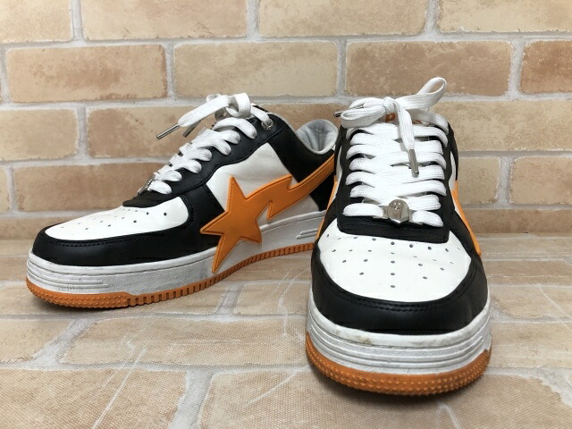 【中古】 A BATHING APE アベイシングエイプ BAPE STA OS #2 0ZXSHMX91309N ブラック&times;オレンジ US11 111433531｜セレクト古着レプトン　店 14,157円