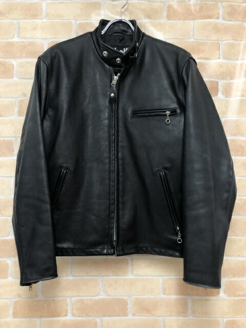 楽天市場】SCHOTT シングルライダースジャケット 34 黒 ショット