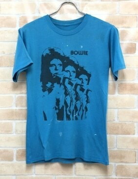 【中古】 Vintage ヴィンテージ 70-80s david bowie プルオーバー ダブルぬい目 ともし火青味  111434850