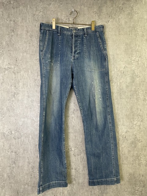 楽天市場】【中古】STUSSY バックロゴ ペイントデニムパンツ