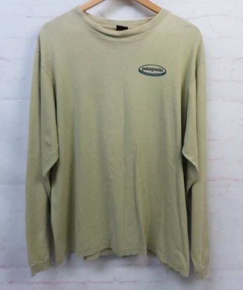 【中古】【並行輸入品】 PATAGONIA ハ゜タコ゛ニア 長袖カットソー 90s USA製 ヘ゛ーシ゛ュ M 991870915|セレクト古着レプトン 店
