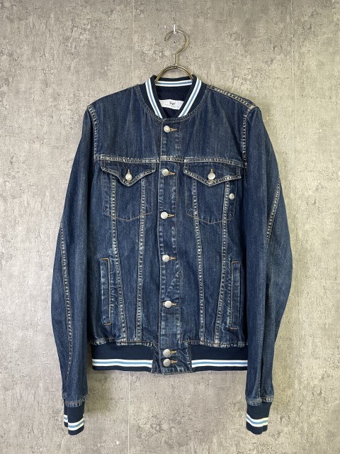 【中古】ｲﾀﾘｱ製 SHAFT ｼｬﾌﾄ ﾃﾞﾆﾑ ｼﾞｬｹｯﾄ ﾘﾌﾞ ｲﾝﾃﾞｨｺﾞ ｻｲｽﾞ表記ﾅｼ 33941570｜セレクト古着レプトン　店