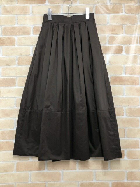 【中古】 IENA イエナ 25AW タフタトリミングスカート 赤銅色 34 111445303