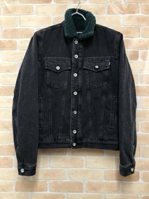 【中古】 DIESEL ディーゼル デニムジャケット 内ボア 00E8M200008-BF03 ブラック M 111445833｜セレクト古着レプトン　店