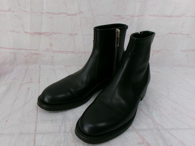 【中古】TOSHINOSUKE TAKEGAHARA トシノス゛ケタケカ゛ハラ サイト゛シ゛ッフ゜フ゛ーツ レサ゛ー 1934003 フ゛ラック 23.5cm 991835212