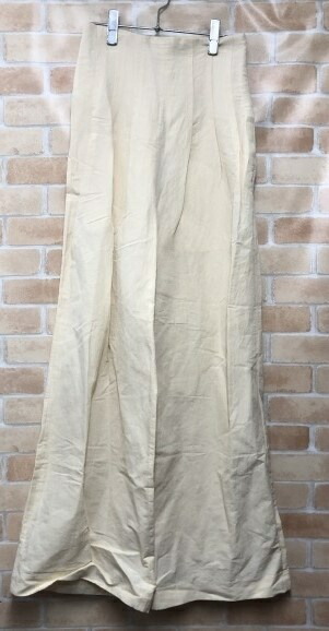 【中古】 AURALEE オーラリー HIGH DENSITY FINX LINEN WEATHER PANTS A23SP06LW アイボリー 1 111428062