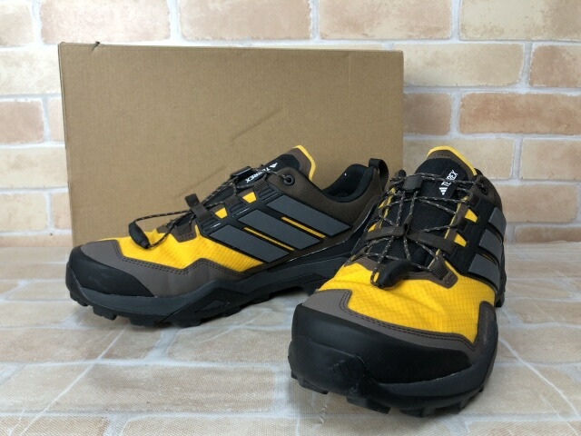 【中古】 箱有 adidas アディダス SKYCHASER GORE-TEX HQ2690 黄色×赤銅色×薄墨色 US10 111449388