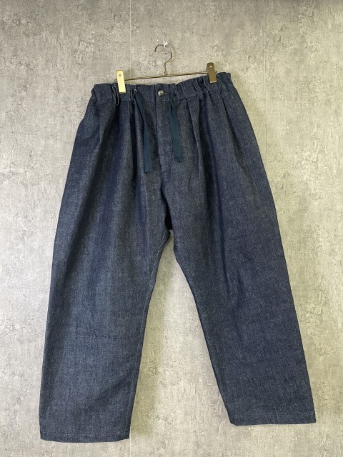 【中古】SILLAGE ｼｱｰｼﾞ HAKAMA PANTS ﾊｶﾏ ﾊﾟﾝﾂ ﾜｲﾄﾞ ﾎﾞﾘｭｰﾑ ﾋﾞｯｸﾞｼﾙｴｯﾄ ﾃﾞﾆﾑ ｲﾝﾃﾞｨｺﾞ F 33960521