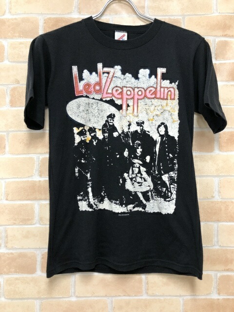 【中古】 JERZEES ジャージーズ LED ZEPPELIN 1986 Tシャツ コピーライト USA製 ブラック M 111434851｜セレクト古着レプトン　店