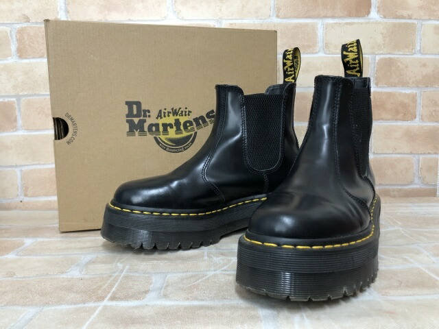 【中古】 Dr. Martens ドクターマーチン チェルシーブーツ 2976 Quad ブラック US8 111450805