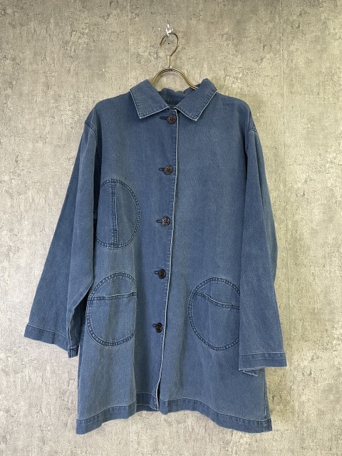 【中古】LEUCATE ﾙｶｰﾄ ｶﾊﾞｰｵｰﾙ ｼﾞｬｹｯﾄ ｱｳﾀｰ 木ﾎﾞﾀﾝ ﾅｲｶﾞｲ ｳﾞｨﾝﾃｰｼﾞ ﾋﾞﾝﾃｰｼﾞ ｲﾝﾃﾞｨｺﾞ M 33952480