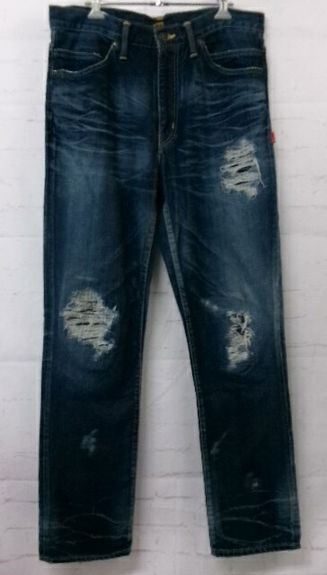 【中古】Wtaps ﾀﾞﾌﾞﾙﾀｯﾌﾟｽ ﾃﾞﾆﾑﾊﾟﾝﾂ ｽｷﾆｰﾊﾟﾝﾂ ﾀﾞﾒｰｼﾞ加工 151GWDT-PTM04 ｲﾝﾃﾞｨｺﾞ M 991908478｜セレクト古着レプトン　店