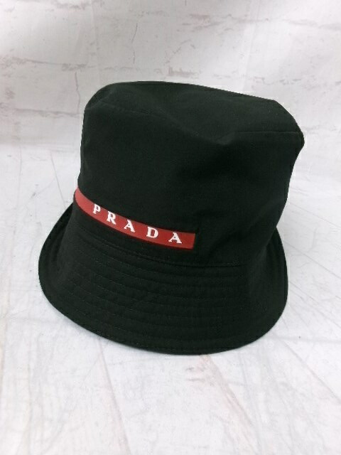 【中古】PRADA プラダ バケットハット rn98339 ca34767 ブラック M 991894109|セレクト古着レプトン 店
