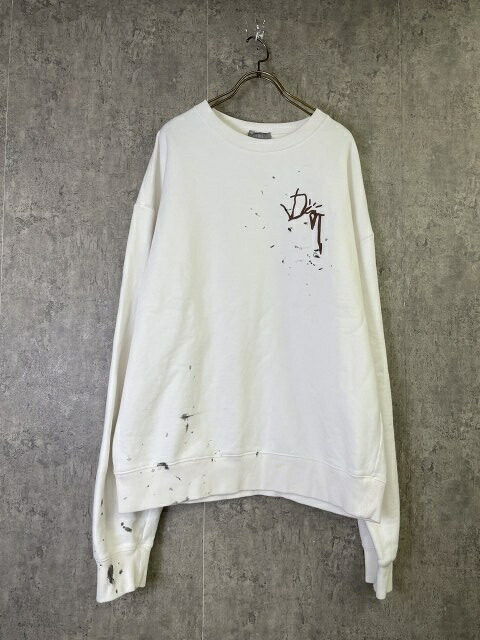 【中古】DIOR ﾃﾞｨｵｰﾙ CACTUS JACK ｶｸﾀｽｼﾞｬｯｸ TRAVIS SCOTT ﾄﾗｳﾞｨｽｽｺｯﾄ ﾄﾚｰﾅｰ ﾌﾘｰｽ ﾌﾟﾙｵｰﾊﾞｰ ITALY ｲﾀﾘｱ製 ﾎﾜｲﾄ XL 33893308