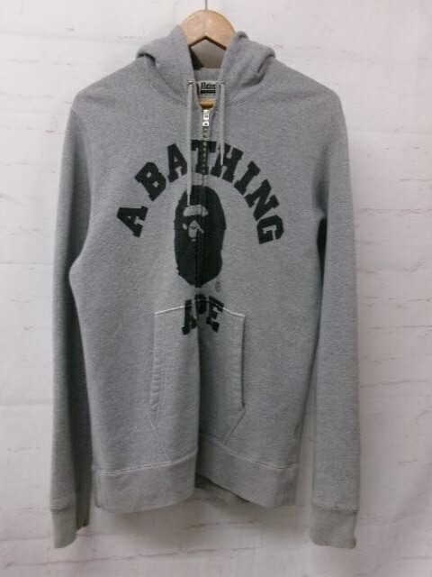 【中古】A BATHING APE ｱﾍﾞｲｼﾝｸﾞｴｲﾌﾟ ｼﾞｯﾌﾟﾊﾟｰｶｰ 1930-115-002 ｸﾞﾚｰ L 991898024