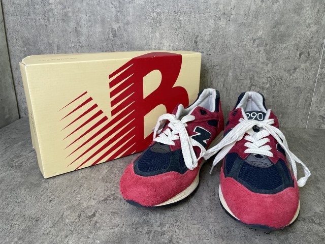 【中古】NEW BALANCE ﾆｭｰﾊﾞﾗﾝｽ 990 V2 ｽﾆｰｶｰ M990AD2 ﾚｯﾄﾞ 27.5CM 33965854｜セレクト古着レプトン　店