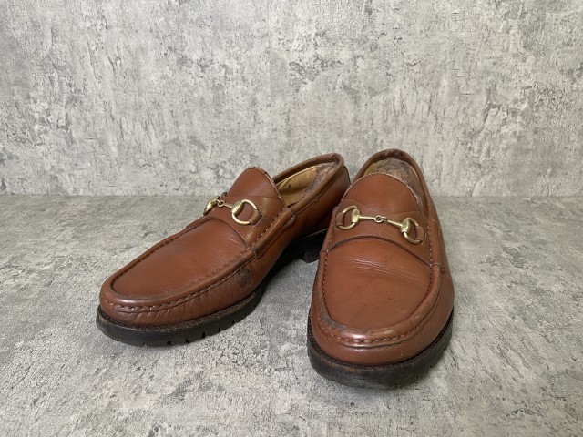 【中古】GUCCI ｸﾞｯﾁ HORSEBIT LOAFER ﾎｰｽﾋﾞｯﾄ ﾛｰﾌｧｰ ｲﾀﾘｱ製 ITALY ﾌﾞﾗｳﾝ 8 25糎 33928034