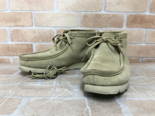 【中古】 Clarks クラークス ワラビーブーツ GORE-TEX 61381268 ベージュ UK8 111452668