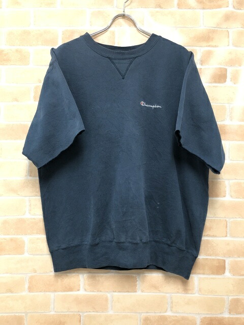 【中古】 00s Champion はやりっ子 調教師 刺しゅう USA製 袖カットオフ 青碧系 XL 111428781