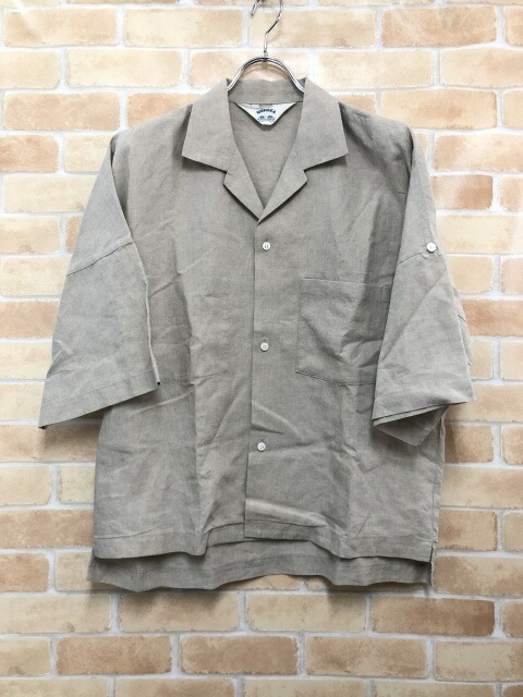 【中古】 SUNSEA サンシー Joe S.Linen Shirt 21S23 ベージュ 3 111436804