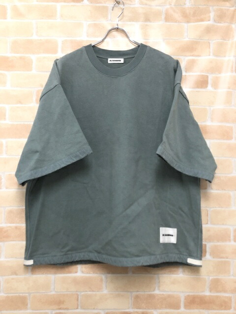 【中古】 JIL SANDER+ ジルサンダープラス 半袖Tシャツ J47GC0017 JTN030 グリーン系 XL 111440554|セレクト古着レプトン 店