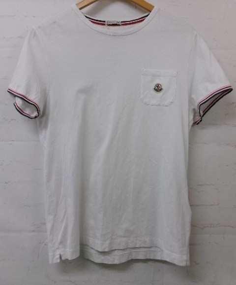 【中古】MONCLER ﾓﾝｸﾚｰﾙ ﾌﾛﾝﾄﾎﾟｹｯﾄTｼｬﾂ B1-091-80006-00-80428 ﾎﾜｲﾄ ｻｲｽﾞ書きあらわす皆無 991894105