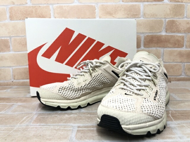 【中古】 箱付 NIKE×STUSSY ナイキ×ステューシー スニーカー Air Max 2013 \"Fossil\"" ベージュ US10（28糎） 111454034"