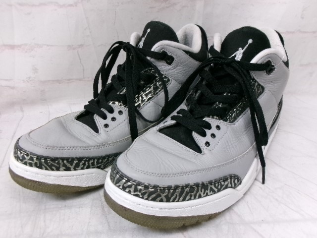 【中古】NIKE AIR JORDAN ﾅｲｷｴｱｼﾞｮｰﾀﾞﾝ 3ﾚﾄﾛ 136064-004 ｸﾞﾚｰ 30.0cm 991914161｜セレクト古着レプトン　店