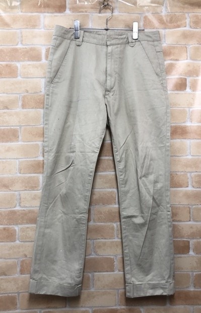 【中古】 RAF SIMONS ラフシモンズ チノワークパンツ ベージュ 46 111454028
