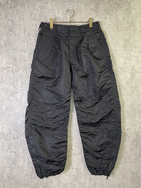 【中古】ENGINEERED GARMENTS ｴﾝｼﾞﾆｱﾄﾞｶﾞｰﾒﾝﾂ ﾊﾟﾝﾂ ﾅｲﾛﾝ 膝あて ﾄﾚｰﾆﾝｸﾞﾊﾟﾝﾂ ﾜｲﾄﾞ ｱﾒﾘｶ製 USA ﾌﾞﾗｯｸ S 33967962
