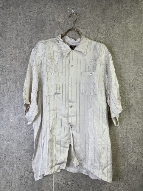 【中古】NEEDLES ﾆｰﾄﾞﾙｽ S/S COWBOY ONE-UP SHIRT ｳｪｽﾀﾝ ｶｳﾎﾞｰｲ ｼｬﾂ 半袖 ﾍﾞｰｼﾞｭ M 33937938