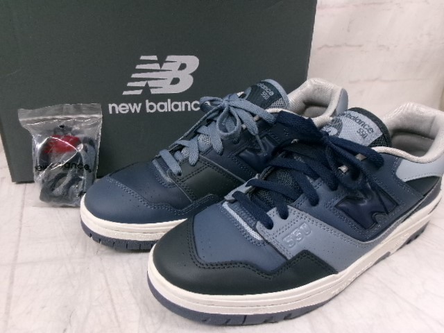 【中古】箱有 new balance ﾆｭｰﾊﾞﾗﾝｽ ｽﾆｰｶｰ ×BEAMS BB550BNB ﾌﾞﾙｰ 27.5糎 991895425