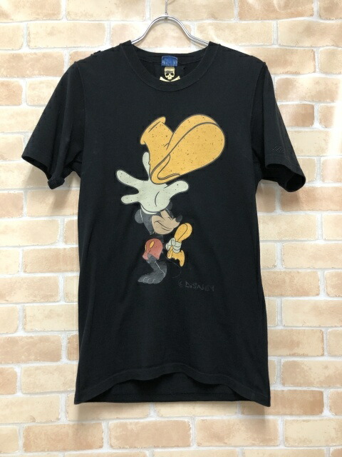 【中古】 Roen×Disney ロエン ティーシャツ パディ 79047061 黒いこと 46 111444753
