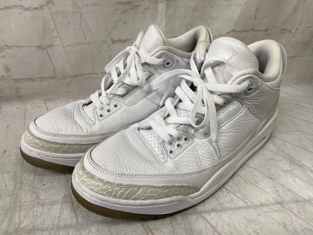 【中古】NIKE AIR JORDAN ナイキエアジョーダン AIR JORDAN 3 RETRO 136064-111 ホワイト 30.0cm 991914162|セレクト古着レプトン 店