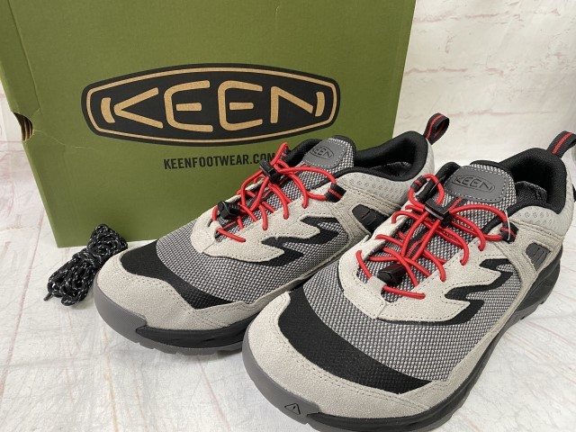 【中古】bal×KEEN KEEN ｷｰﾝ ﾊｲﾄﾚｲﾙ ｴｽﾋﾟｰ ｳｫｰﾀｰﾌﾟﾙｰﾌ 1031302 ｸﾞﾚｰ 27.5珊 991908446